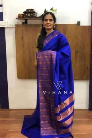 Royal blue Soft Silk Sareee