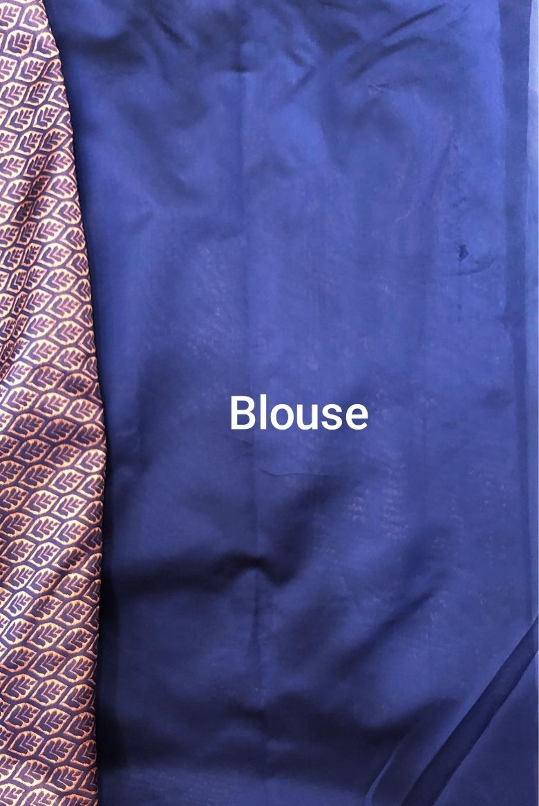 Blue Banarasi Silk Saree - Image 5