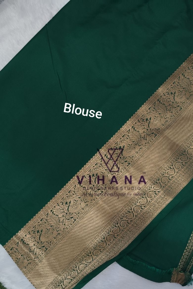 Orange Kanjivaram Silk Saree - Image 6