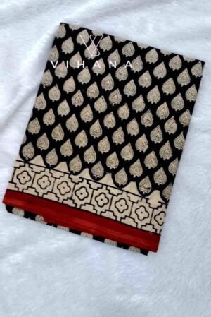 Premium Handcrafted Mulmul Cotton HandBlock Printed Saree