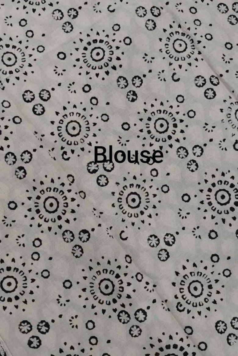 Premium Handcrafted Mulmul Cotton HandBlock Printed Saree - Image 6