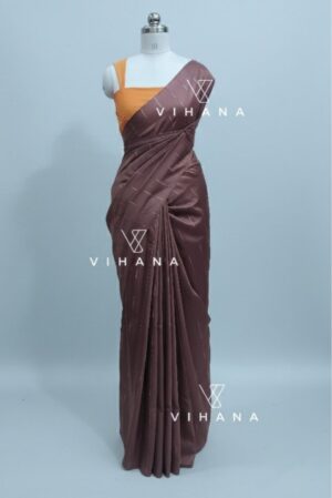 Bhagalpuri Kota Semi Tussar Dusty Mouve Capsule Weaving Saree