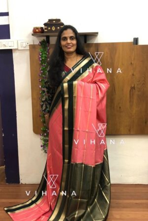 Pink Semi Mysore Silk Saree