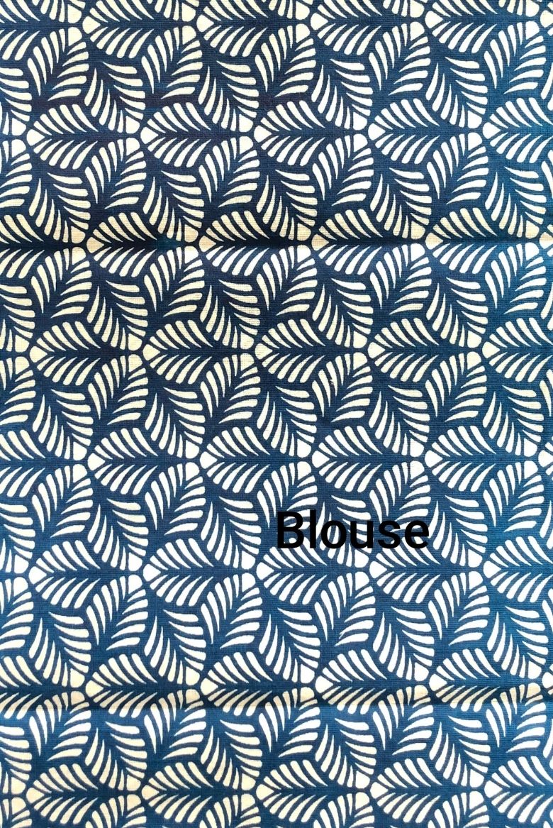 Blue Floral Print Kerala Cotton Set Saree - Image 4