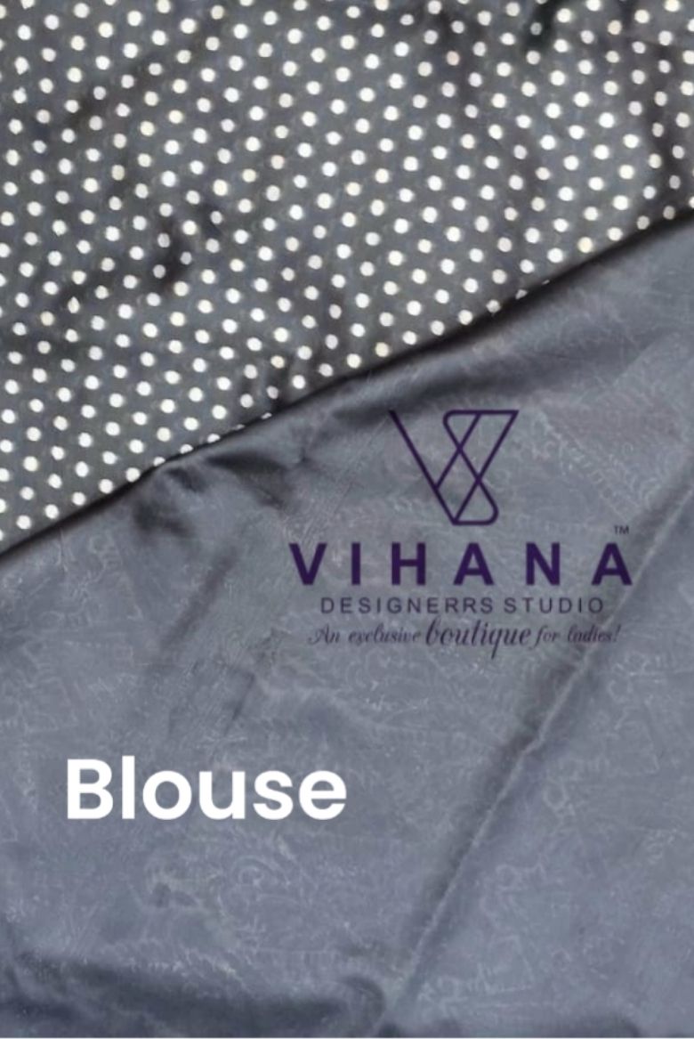 Black Banarasi silk saree - Image 5