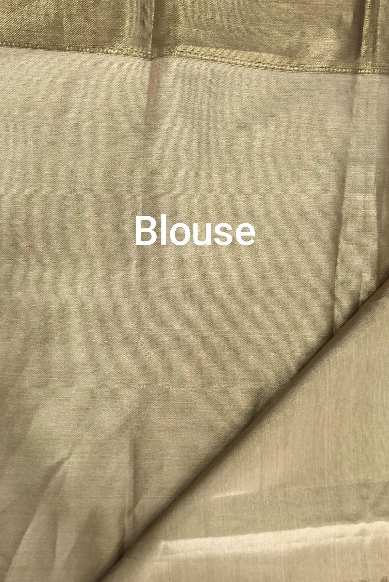 Golden Yellow Kanjivaram Tissue Silk Saree - Image 6