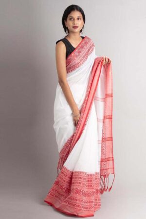 Begampuri Bengal Cotton Saree with Blouse Piece