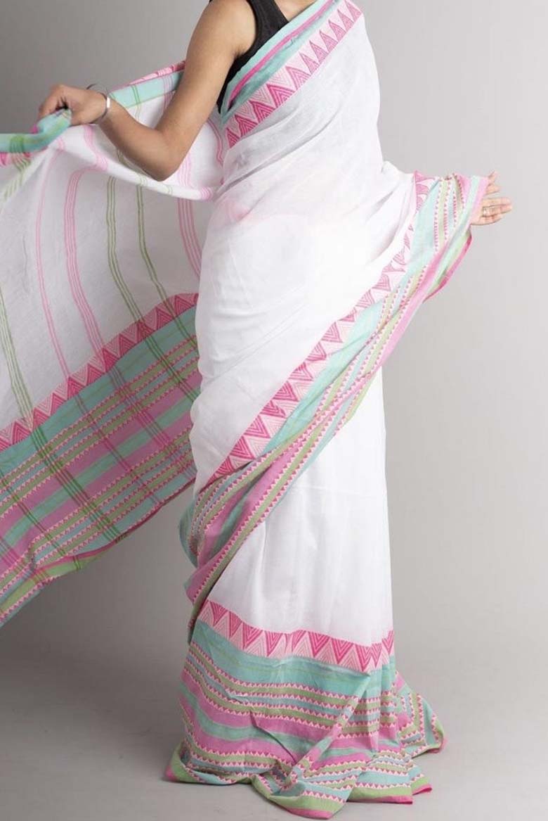 Begampuri Bengal Cotton Saree with Blouse piece