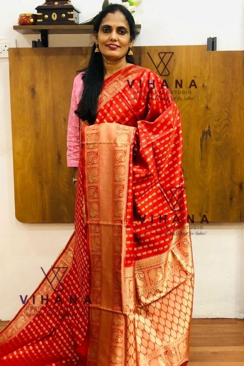 Red Banarasi Silk Saree