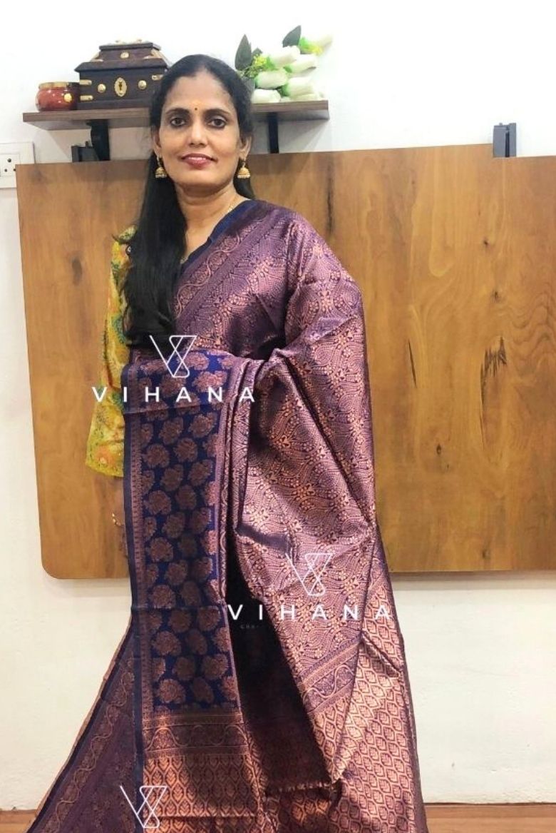 Blue Banarasi Silk Saree