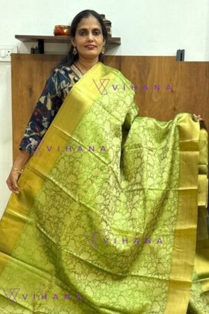 Green Kanjivaram Tissue Silk Saree