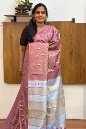 Dusty Mouve Kota Munga Silk Saree