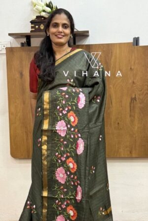 Green Kota Doriya Organza silk Saree