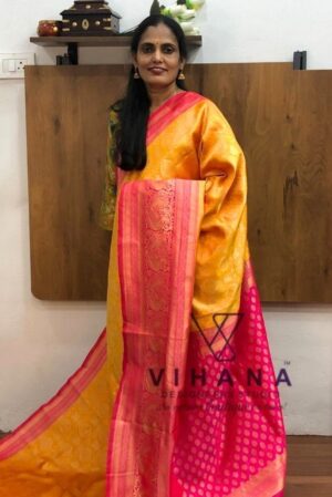 Yellow Soft Semi Silk Saree