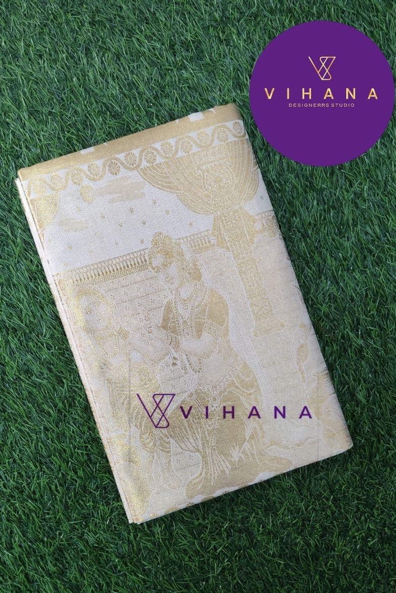 Premium Cotton Set Saree with Jacquard Temple Border