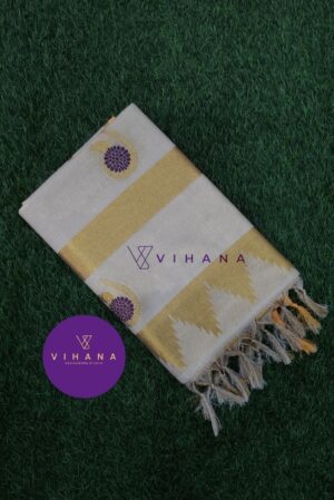 Premium Tissue Set Saree with Peacock Border