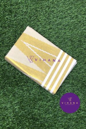 Premium Cotton Set Saree with Gold Zari Temple Border Designs